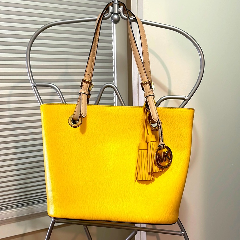 Michael Kors yellow bag leather